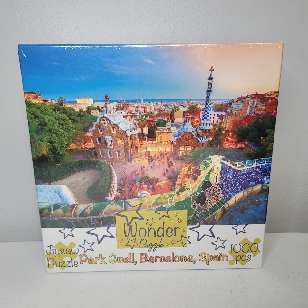 Wonder Puzzle Park Guell‎ Barcelona Spain 1000 Pieces Jigsaw Colorful World